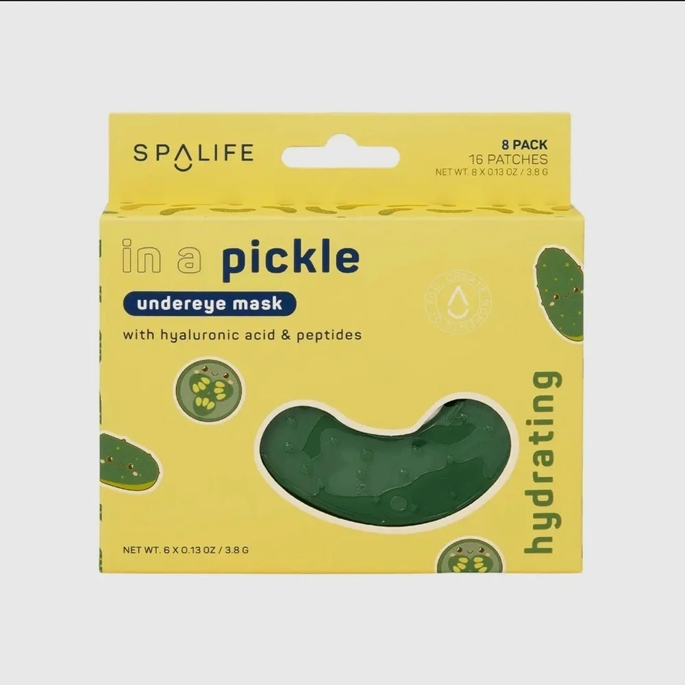 SPALIFE “In a Pickle” Undereye Masks – Pickle Design (8 Pack / 16 Patches)